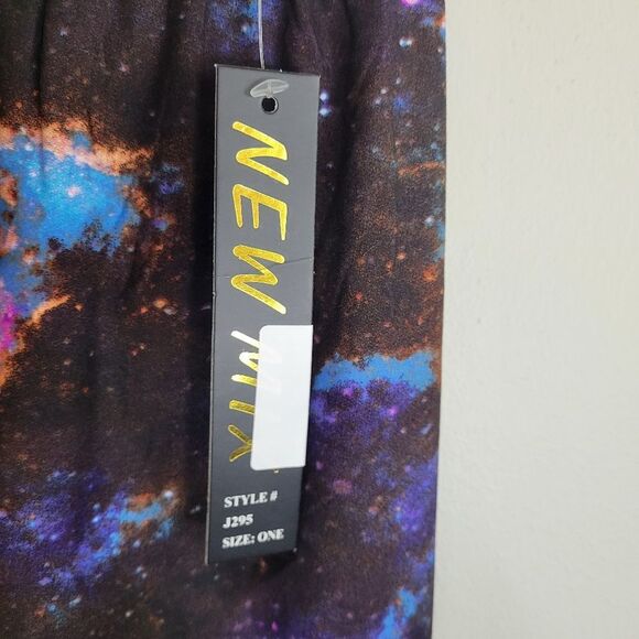 New Mix Dark Galaxy Polyester Blend Leggings One Size Fits All - Picture 5 of 8